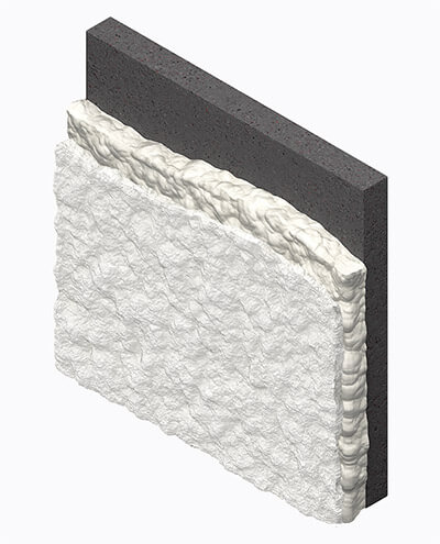 Render of thermal ignition barrier applied on wall