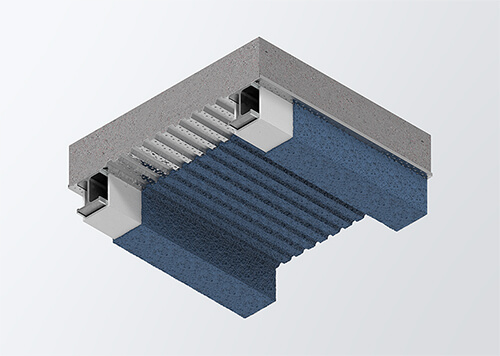 SonaSpray "fc" acoustical insulation in custom blue color