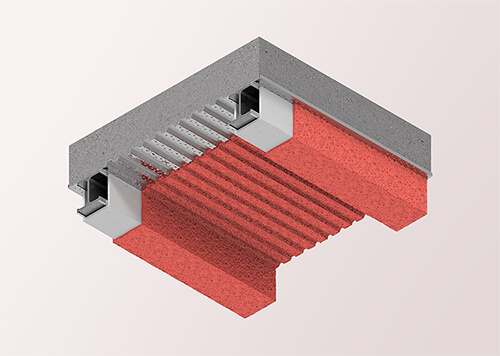 SonaSpray "fc" acoustical insulation in custom red color